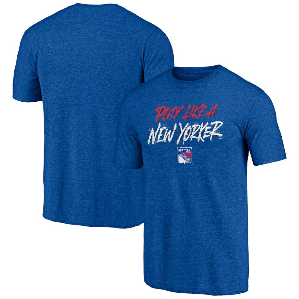 New York Rangers Shoot to Score Tri-Blend T-Shirt Discount