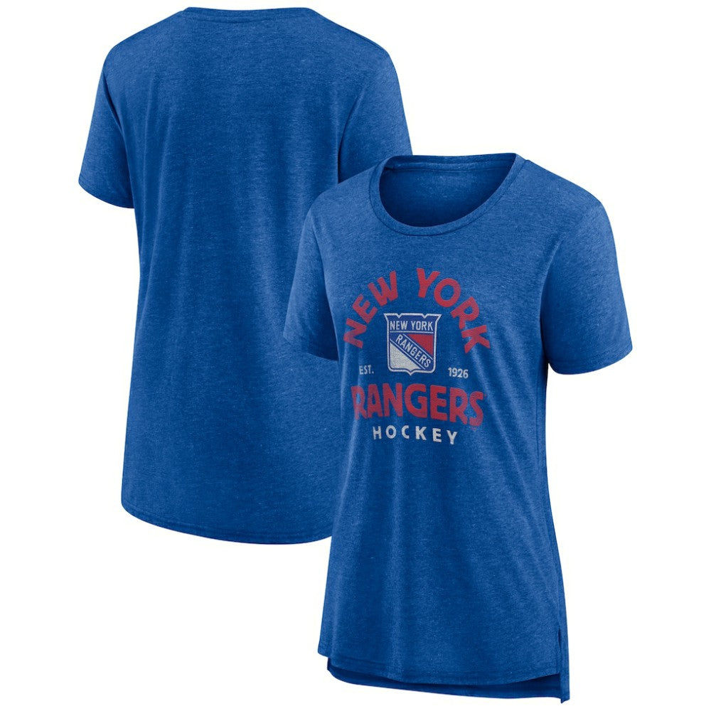 New York Rangers Women's Vintage Arch Tri-Blend T-Shirt Outlet
