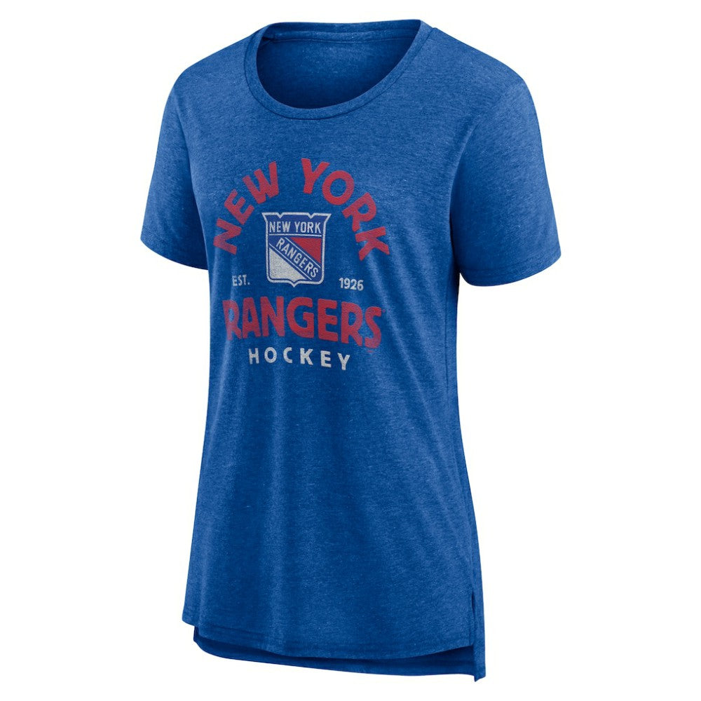 New York Rangers Women's Vintage Arch Tri-Blend T-Shirt Outlet
