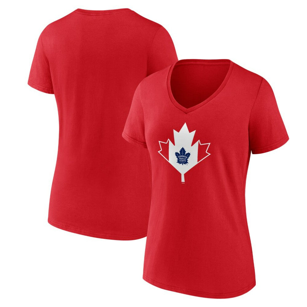 Toronto Maple Leafs Women's Canada Day V-Neck T-Shirt Online