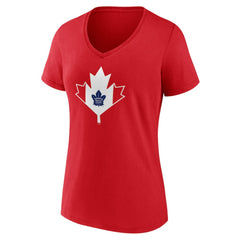 Toronto Maple Leafs Women's Canada Day V-Neck T-Shirt Online