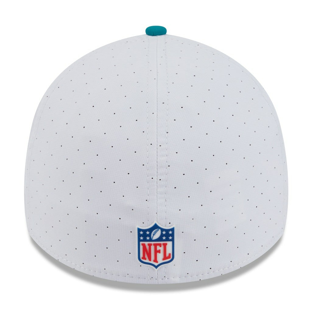 Miami Dolphins New Era 2025 NFL Training Camp Throwback Logo 39THIRTY Flex Hat