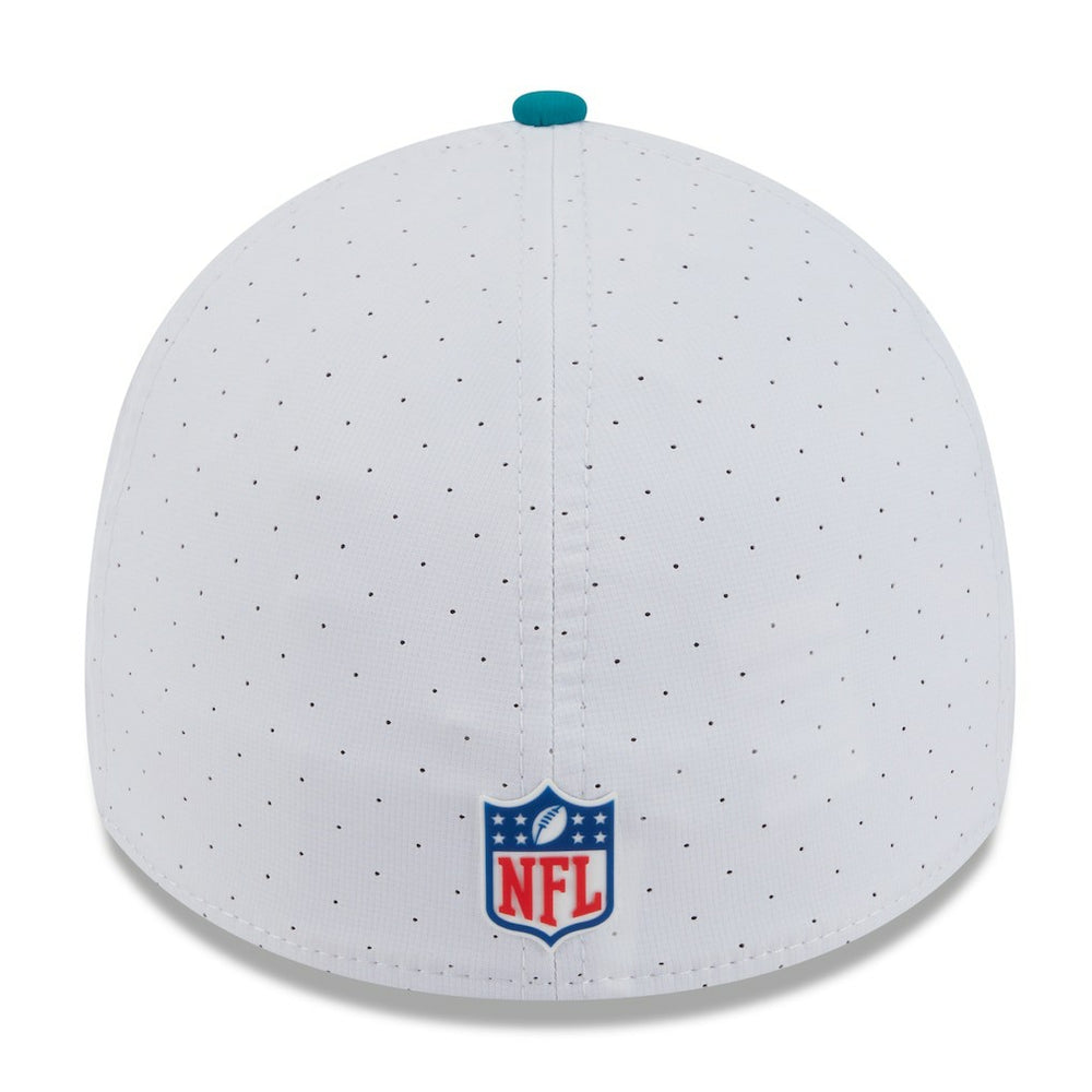 Miami Dolphins New Era 2025 NFL Training Camp Throwback Logo 39THIRTY Flex Hat