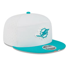 Miami Dolphins New Era 2025 NFL Training Camp Split Panel 9FIFTY Snapback Hat