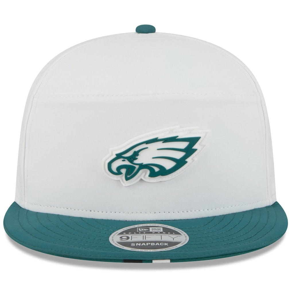 Philadelphia Eagles New Era 2025 NFL Training Camp Split Panel 9FIFTY Snapback Hat