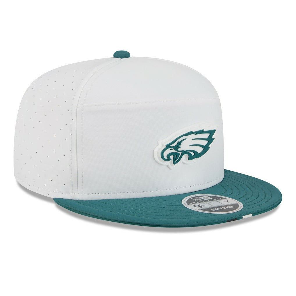 Philadelphia Eagles New Era 2025 NFL Training Camp Split Panel 9FIFTY Snapback Hat