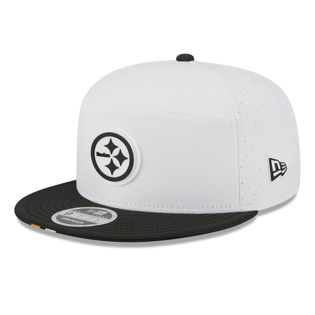 Pittsburgh Steelers New Era 2025 NFL Training Camp Split Panel 9FIFTY Snapback Hat