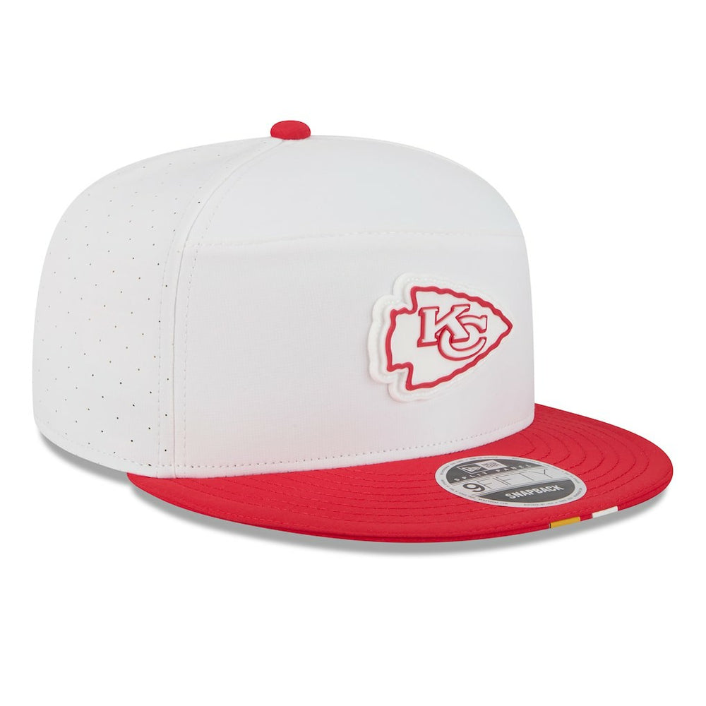 Kansas City Chiefs New Era 2025 NFL Training Camp Split Panel 9FIFTY Snapback Hat