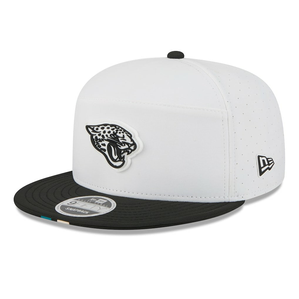 Jacksonville Jaguars New Era 2025 NFL Training Camp Split Panel 9FIFTY Snapback Hat