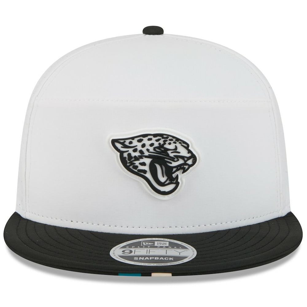 Jacksonville Jaguars New Era 2025 NFL Training Camp Split Panel 9FIFTY Snapback Hat