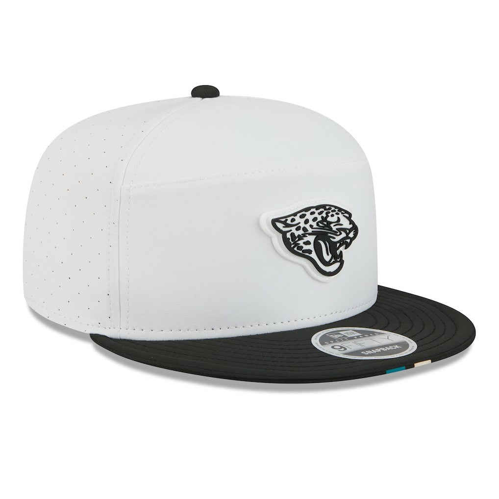 Jacksonville Jaguars New Era 2025 NFL Training Camp Split Panel 9FIFTY Snapback Hat
