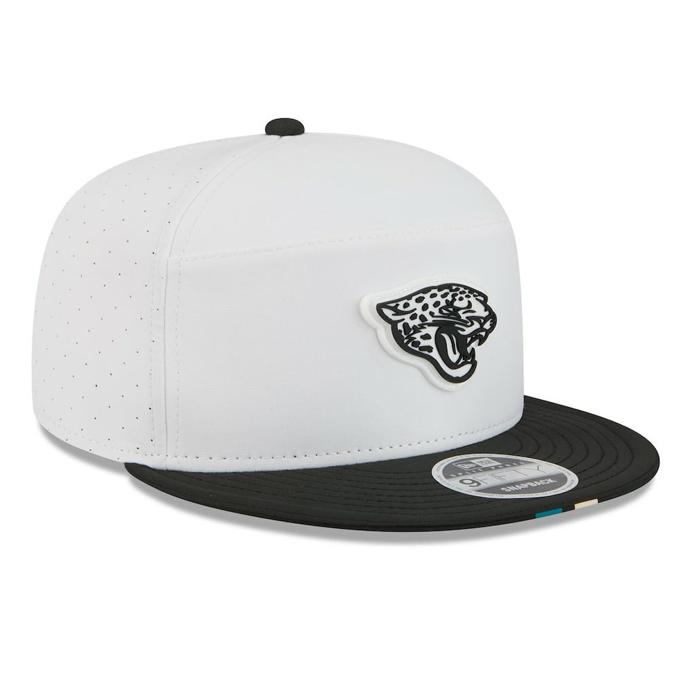 Jacksonville Jaguars New Era 2025 NFL Training Camp Split Panel 9FIFTY Snapback Hat