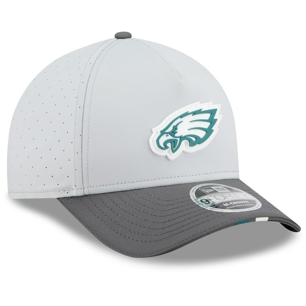 Philadelphia Eagles New Era 2025 NFL Training Camp A-Frame 9FORTY Adjustable Hat