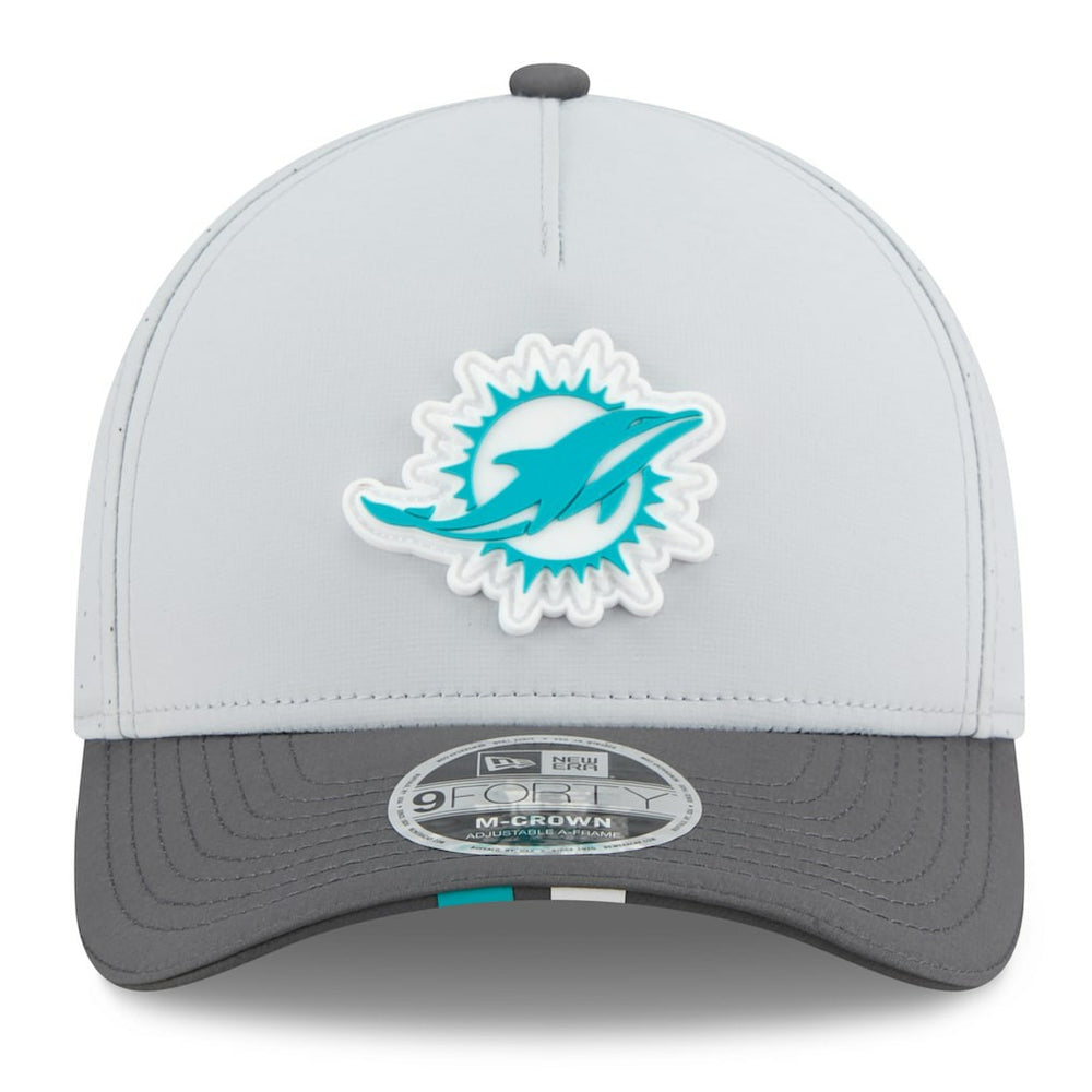 Miami Dolphins New Era 2025 NFL Training Camp A-Frame 9FORTY Adjustable Hat
