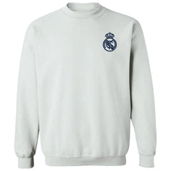Real Madrid Vive La Fete Women's Impressions Artwork Pullover Sweatshirt White