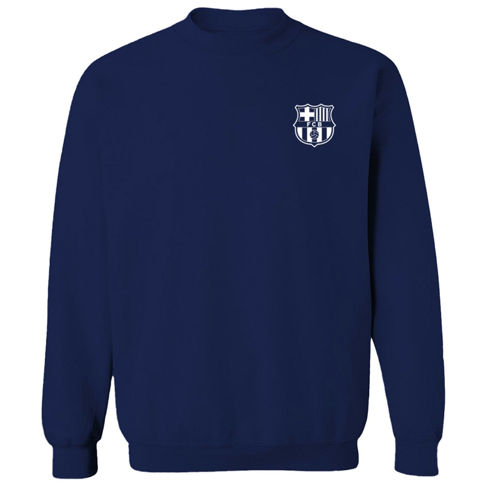 Barcelona Vive La Fete Women's Impressions Artwork Pullover Sweatshirt Navy