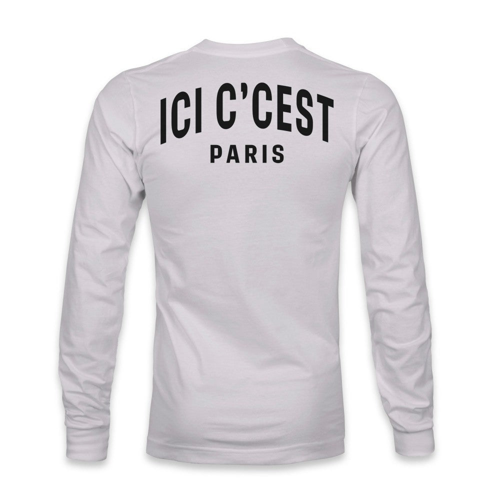 Paris Saint-Germain 1863FC Back Team Arch Long Sleeve T-Shirt Gray