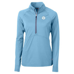 Milwaukee Brewers Cutter & Buck Women's Raglan Adapt Eco Knit Stretch Recycled Half-Zip Top | MLB Discount