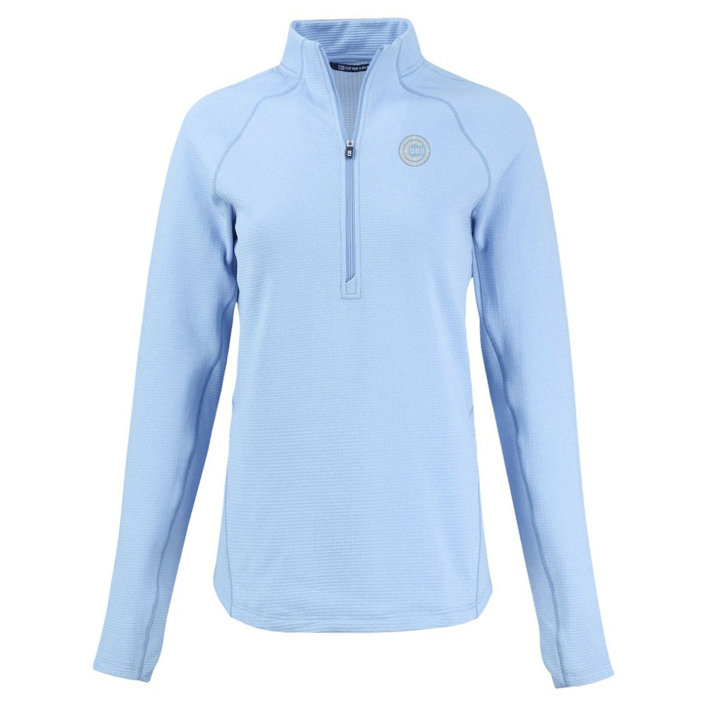 Chicago Cubs Cutter & Buck Women's Peshastin Eco Fleece Recycled Half-Zip Jacket | MLB Sale
