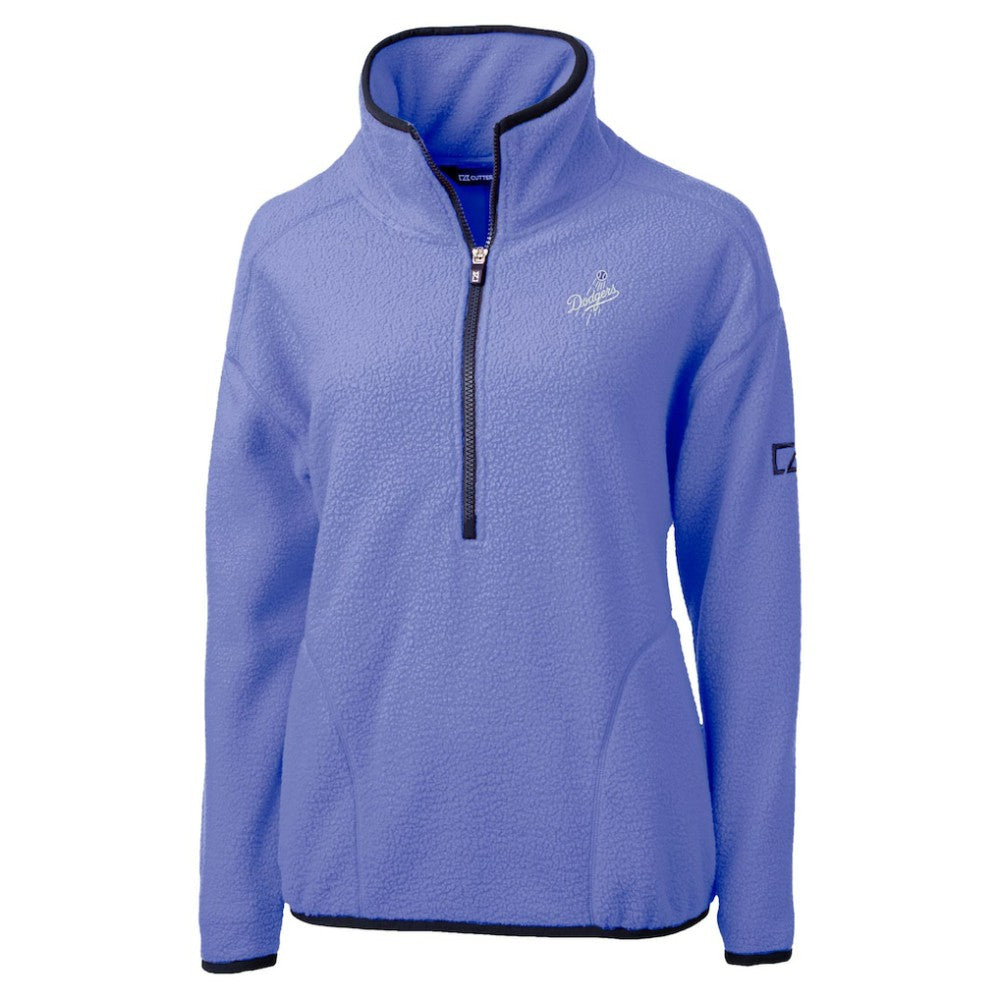 Los Angeles Dodgers Cutter & Buck Women's Cascade Eco Fleece Half-Zip Jacket | MLB Shop