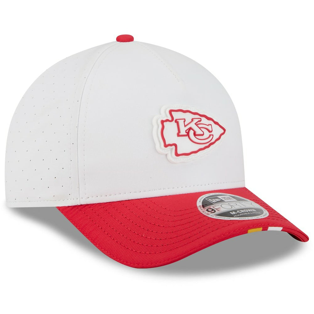 Kansas City Chiefs New Era Youth 2025 NFL Training Camp A-Frame 9FORTY Adjustable Hat