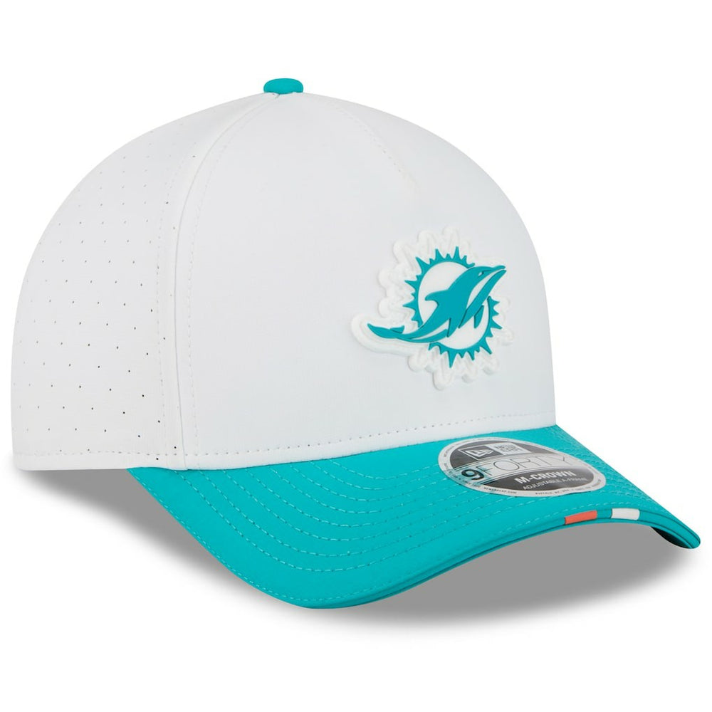 Miami Dolphins New Era Youth 2025 NFL Training Camp A-Frame 9FORTY Adjustable Hat