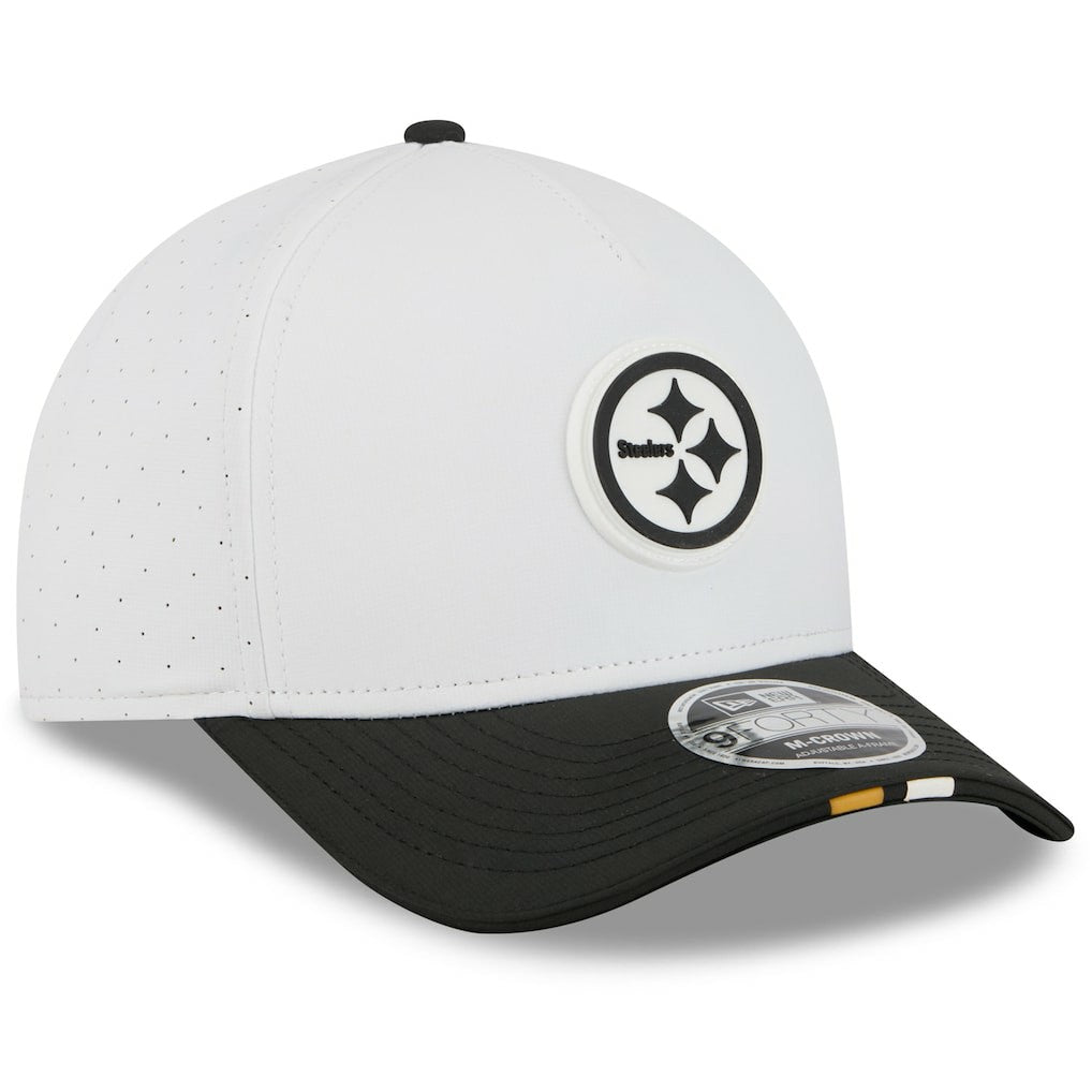 Pittsburgh Steelers New Era Youth 2025 NFL Training Camp A-Frame 9FORTY Adjustable Hat