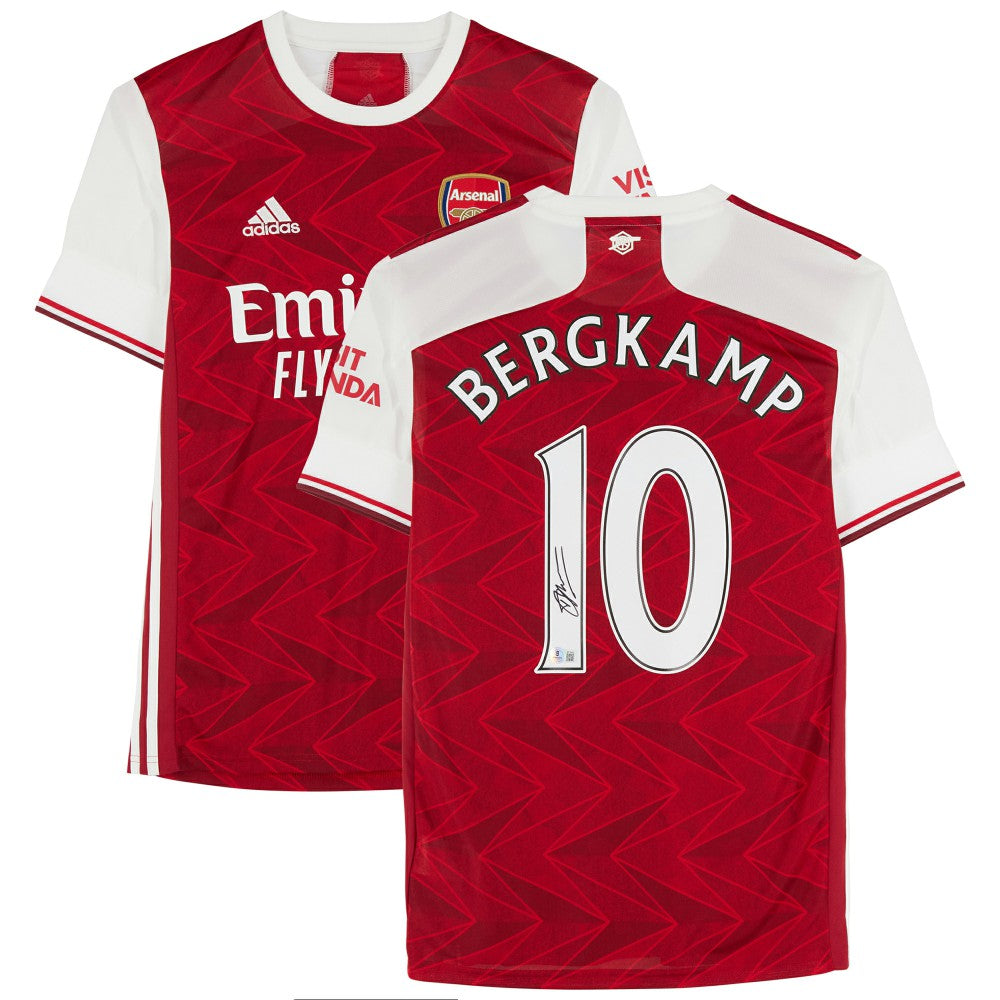 Dennis Bergkamp Arsenal Autographed 2020-21 Red Home Jersey BAS - Fanatics