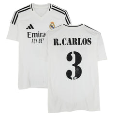 Roberto Carlos Real Madrid Autographed 2024-25 White Home Jersey BAS - Fanatics
