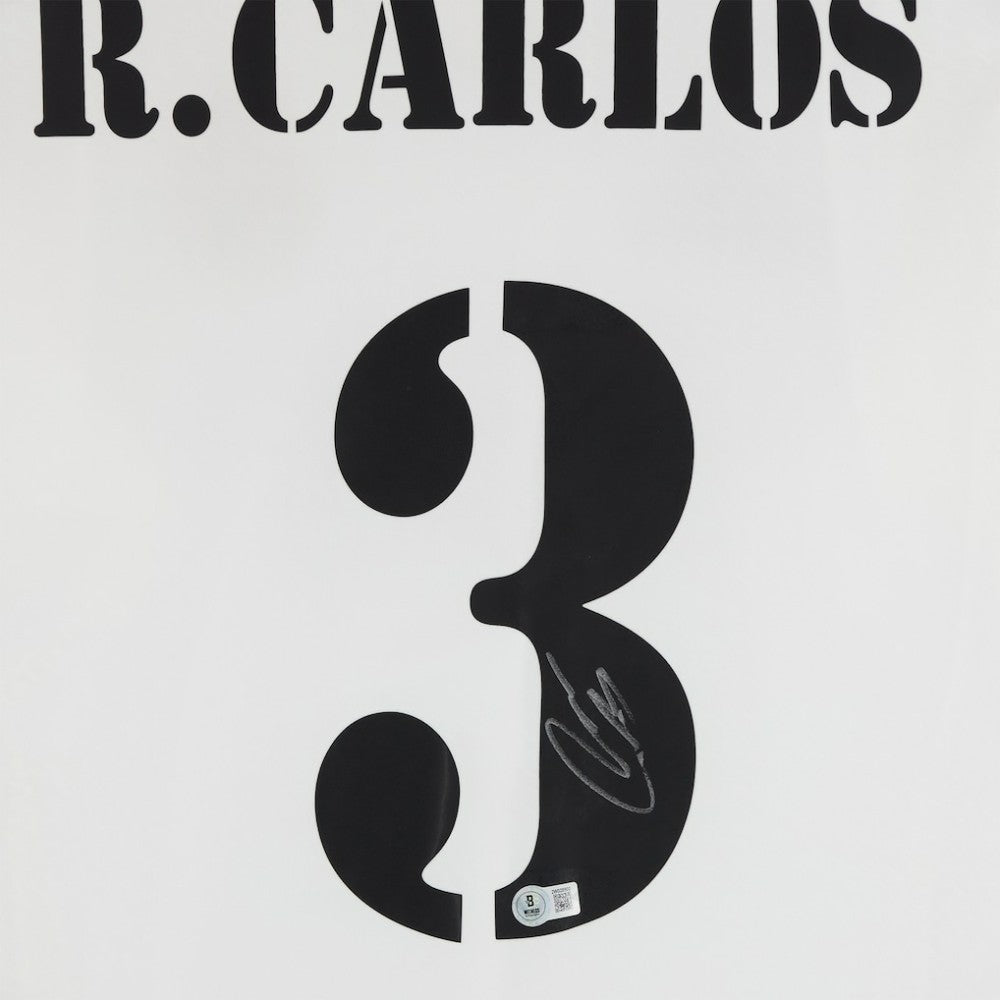 Roberto Carlos Real Madrid Autographed 2024-25 White Home Jersey BAS - Fanatics