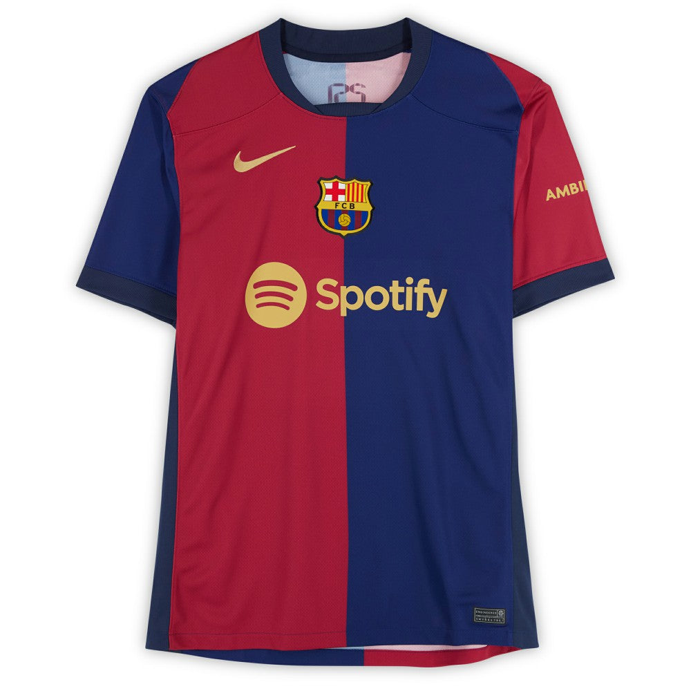 Patrick Kluivert Barcelona Autographed 2024-25 Red/Blue Home Jersey BAS - Fanatics