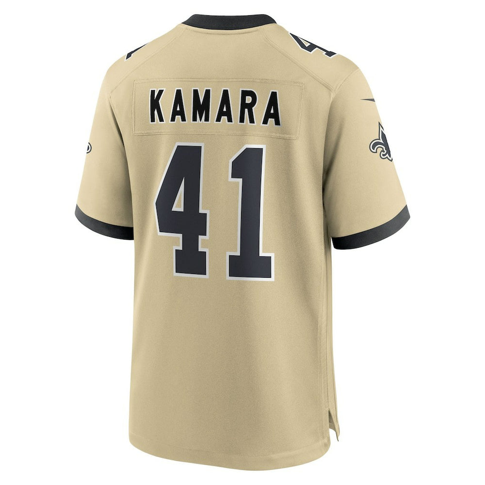 New Orleans Saints Nike Alvin Kamara  Youth Gameday Golds Alternate Game Player Jersey