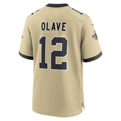 New Orleans Saints Nike Chris Olave  Youth Gameday Golds Alternate Game Player Jersey