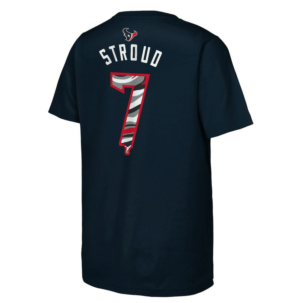 Houston Texans  C.J. Stroud  Outerstuff Youth Mainliner Drip Player Name & Number T-Shirt