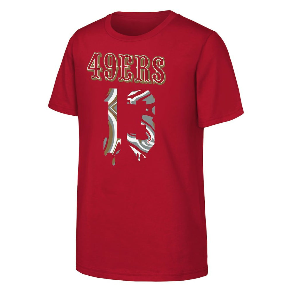 San Francisco 49ers  Brock Purdy  Outerstuff Youth Mainliner Drip Player Name & Number T-Shirt