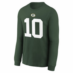 Green Bay Packers Nike Jordan Love  Youth Player Name & Number Long Sleeve T-Shirt