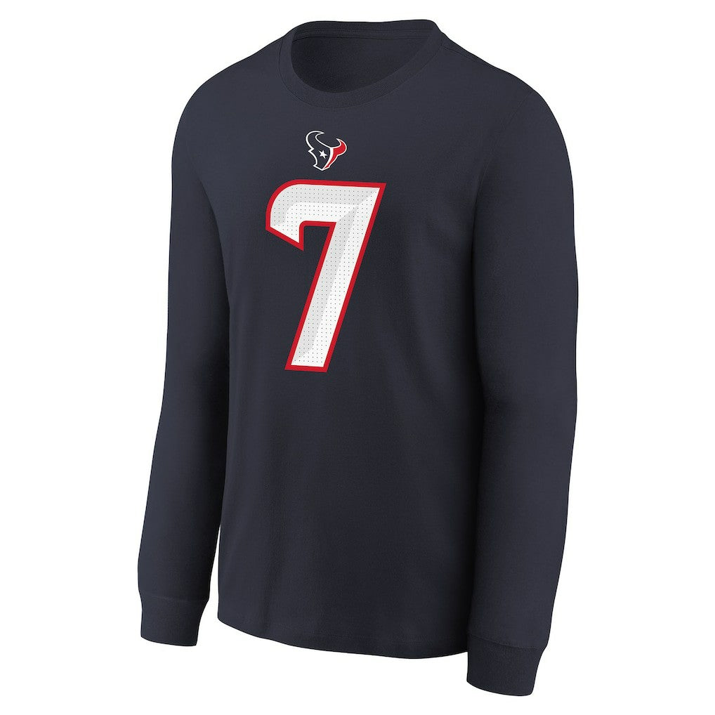 Houston Texans Nike C.J. Stroud  Youth Player Name & Number Long Sleeve T-Shirt