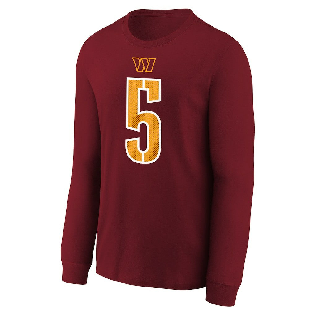 Washington Commanders Nike Jayden Daniels  Youth Player Name & Number Long Sleeve T-Shirt