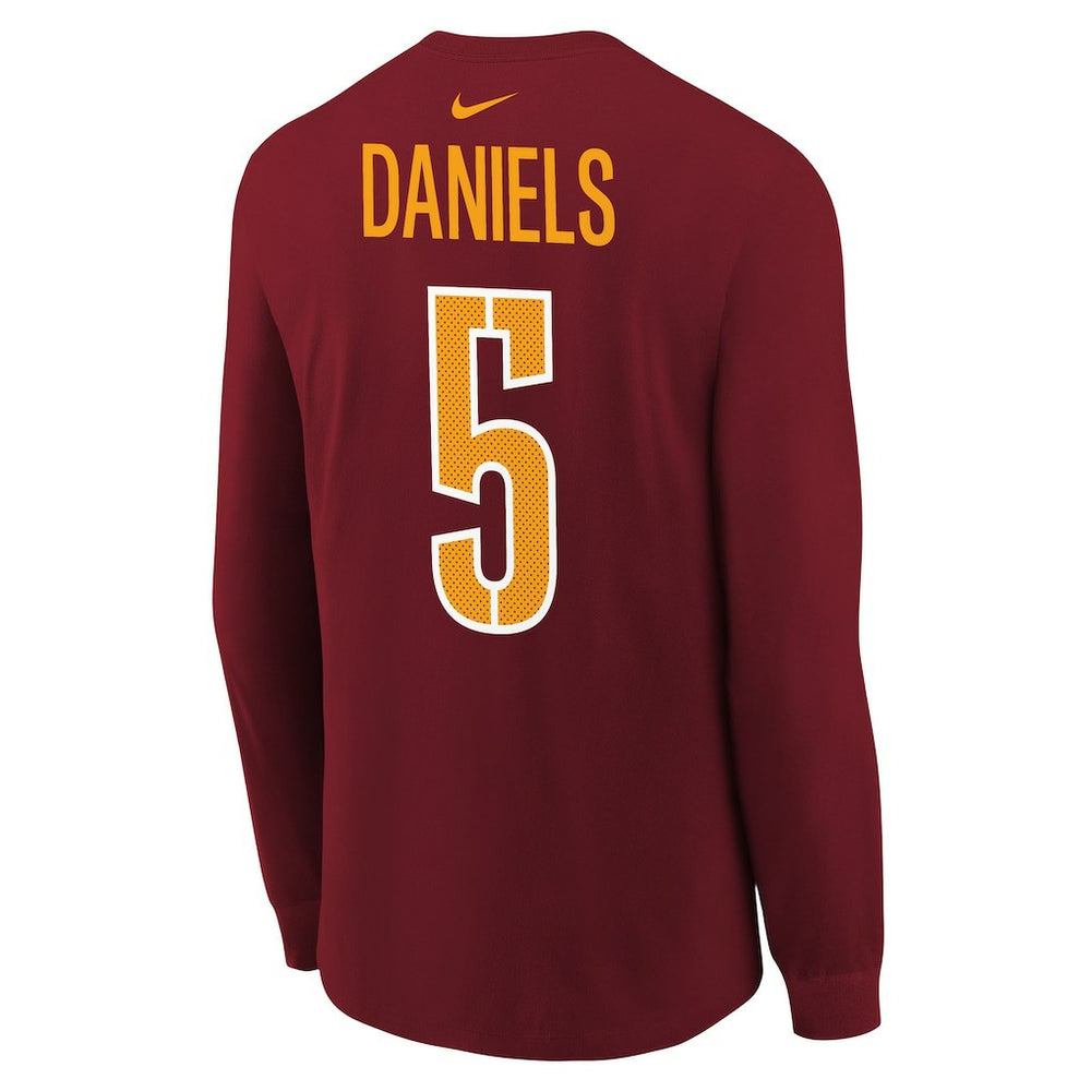 Washington Commanders Nike Jayden Daniels  Youth Player Name & Number Long Sleeve T-Shirt