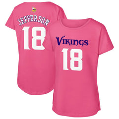 Minnesota Vikings  Justin Jefferson  Outerstuff Girls Youth Player Name & Number T-Shirt