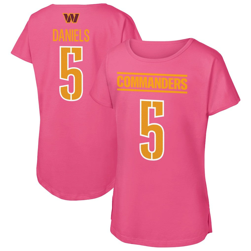 Washington Commanders  Jayden Daniels  Outerstuff Girls Youth Player Name & Number T-Shirt