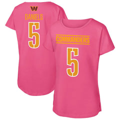 Washington Commanders  Jayden Daniels  Outerstuff Girls Youth Player Name & Number T-Shirt