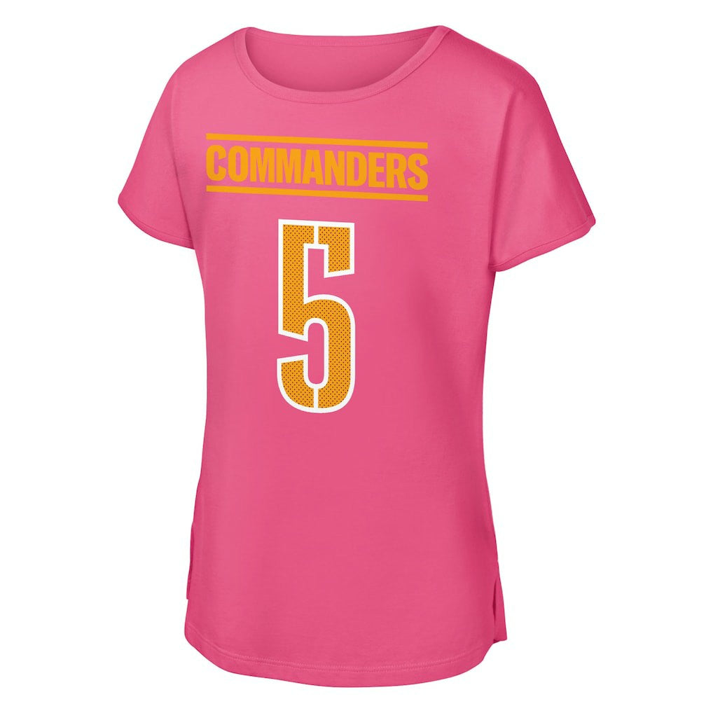 Washington Commanders  Jayden Daniels  Outerstuff Girls Youth Player Name & Number T-Shirt