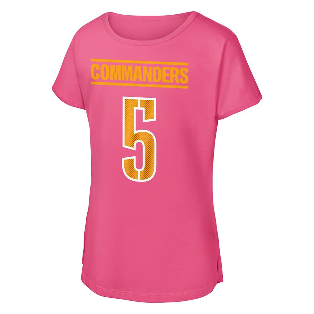 Washington Commanders  Jayden Daniels  Outerstuff Girls Youth Player Name & Number T-Shirt