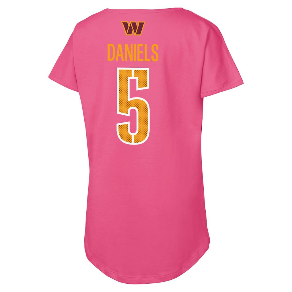 Washington Commanders  Jayden Daniels  Outerstuff Girls Youth Player Name & Number T-Shirt