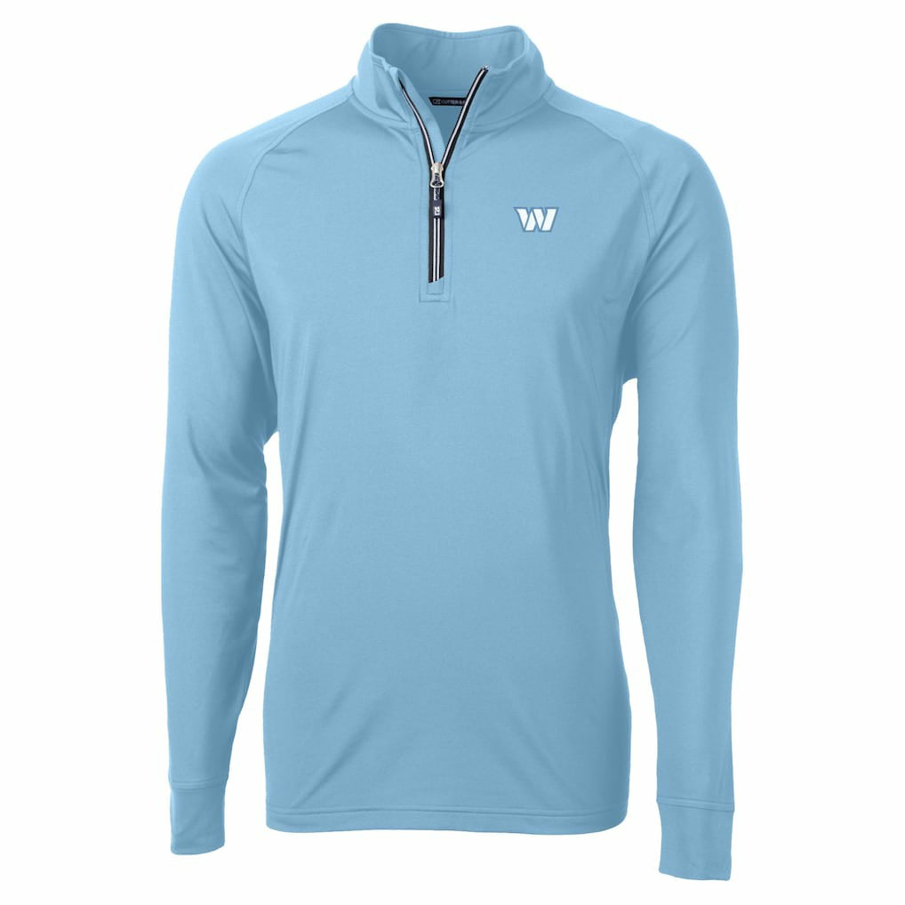 Washington Commanders  Cutter & Buck Raglan Adapt Eco Knit Stretch Recycled Quarter-Zip Top