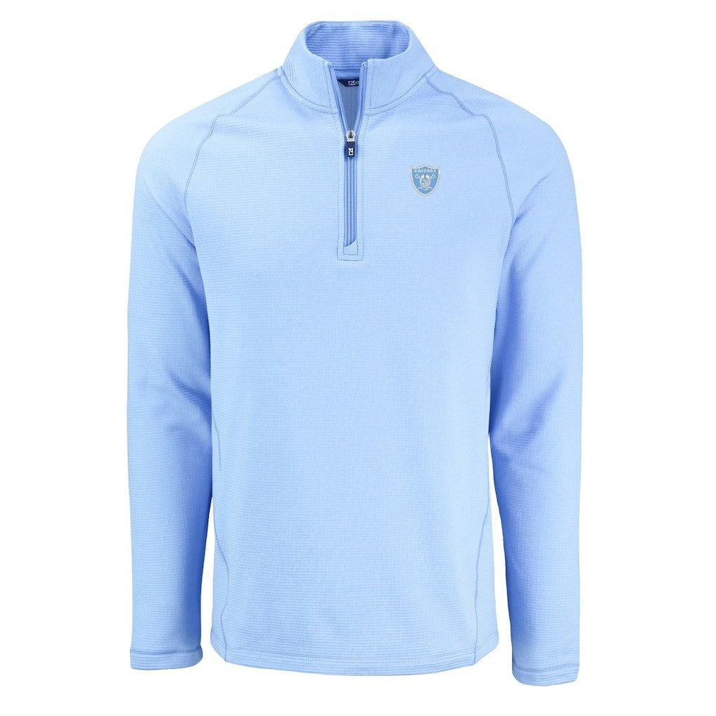 Las Vegas Raiders  Cutter & Buck Peshastin Eco Fleece Recycled Raglan Quarter-Zip Top