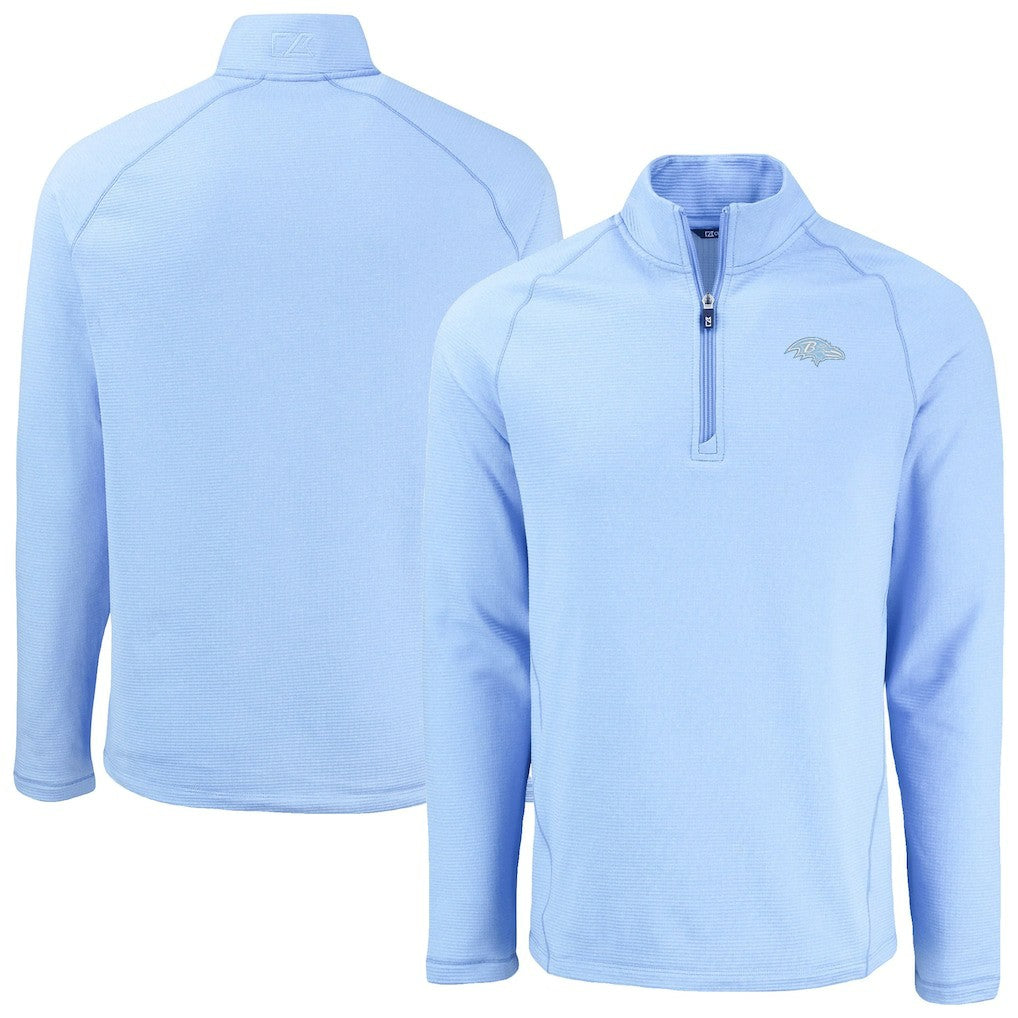 Baltimore Ravens  Cutter & Buck Peshastin Eco Fleece Recycled Raglan Quarter-Zip Top