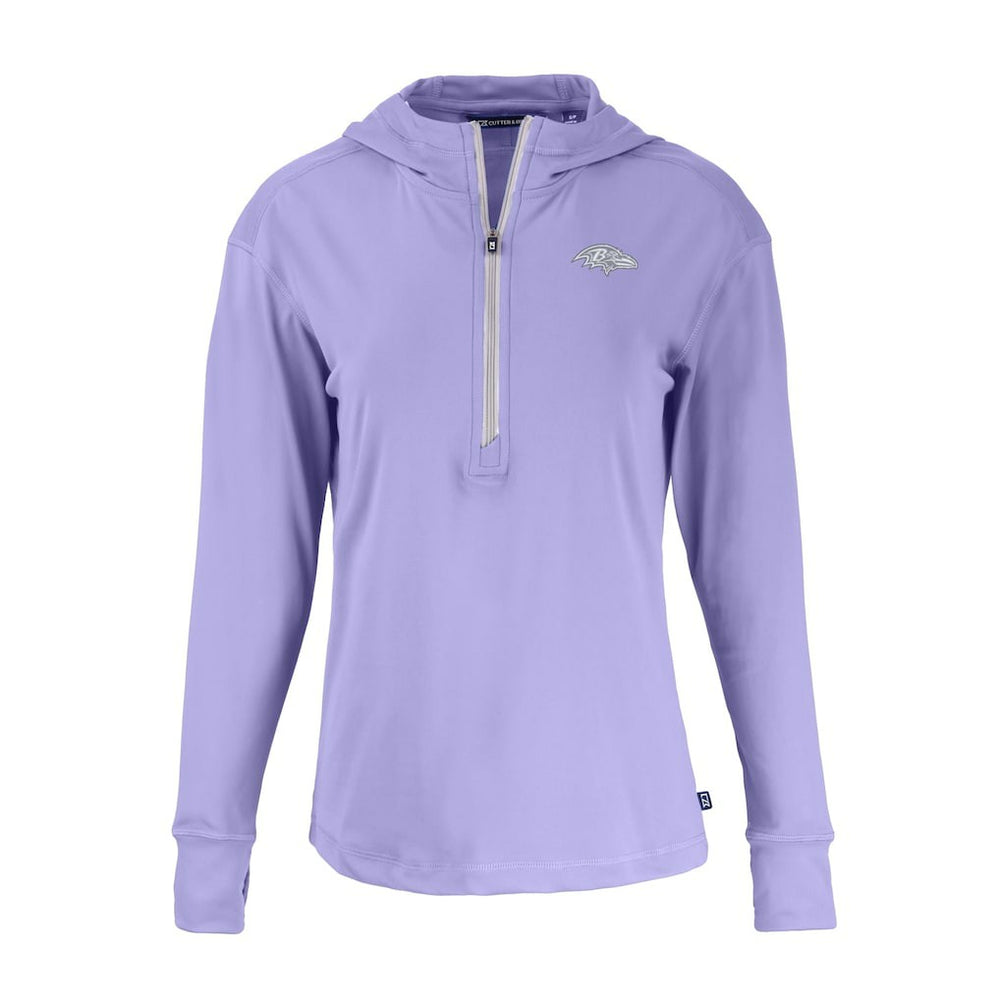 Baltimore Ravens  Cutter & Buck Women's Daybreak Eco Recycled Half-Zip Hoodie