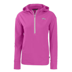 Baltimore Ravens  Cutter & Buck Women's Daybreak Eco Recycled Half-Zip Hoodie